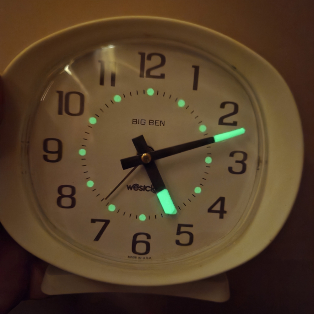 Westclox Big Ben White Glow Alarm Clock